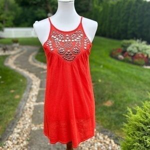 Lauren Hansen linen and silk beaded tank top